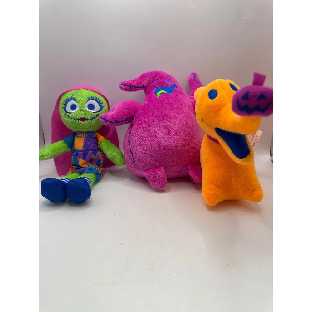 Disney Nightmare Before Christmas Plush Sally Oogie Boogie Zero Neon‎ Set 8in